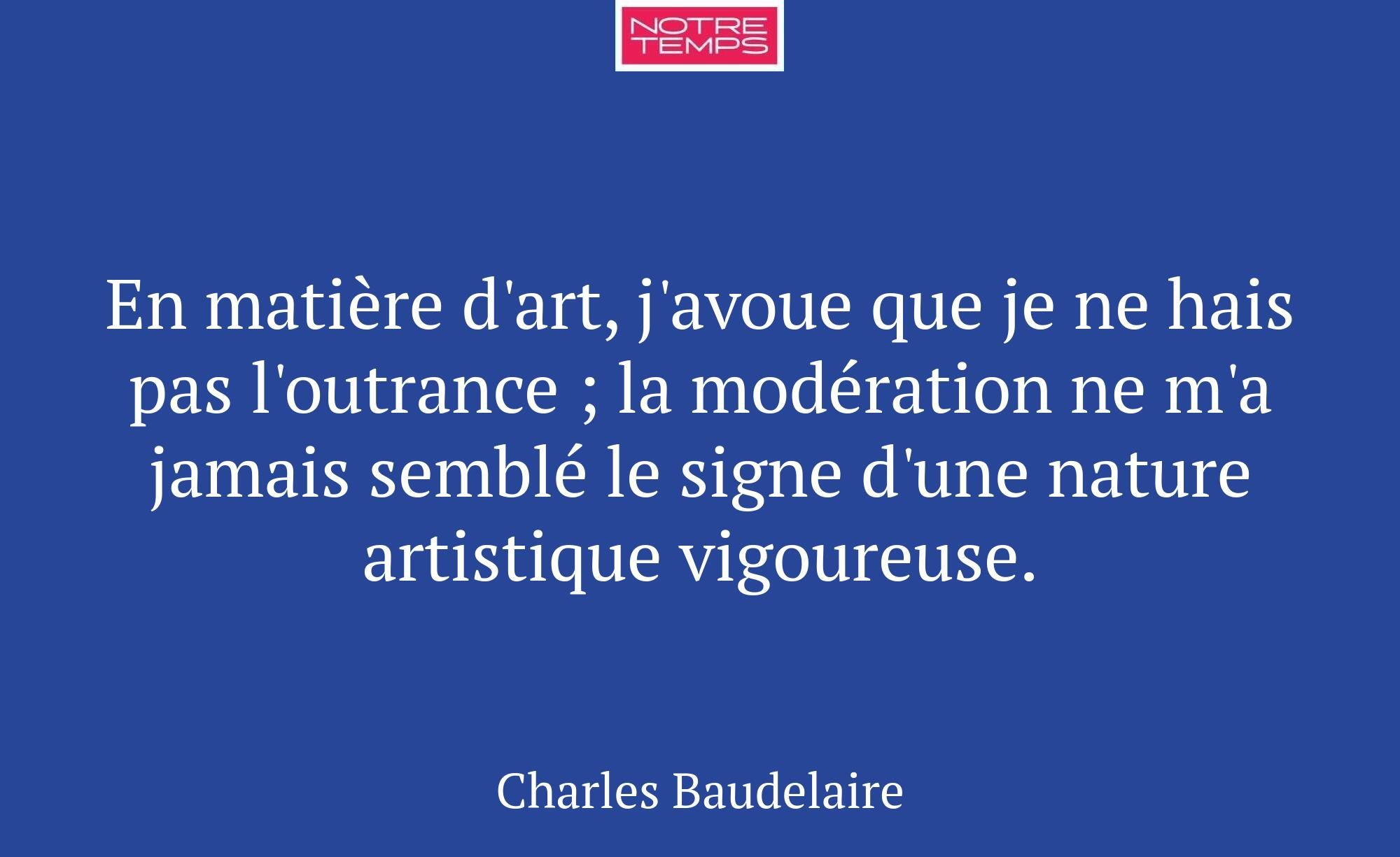 En matière d'art, j'avoue que je ne hais pas l'out...