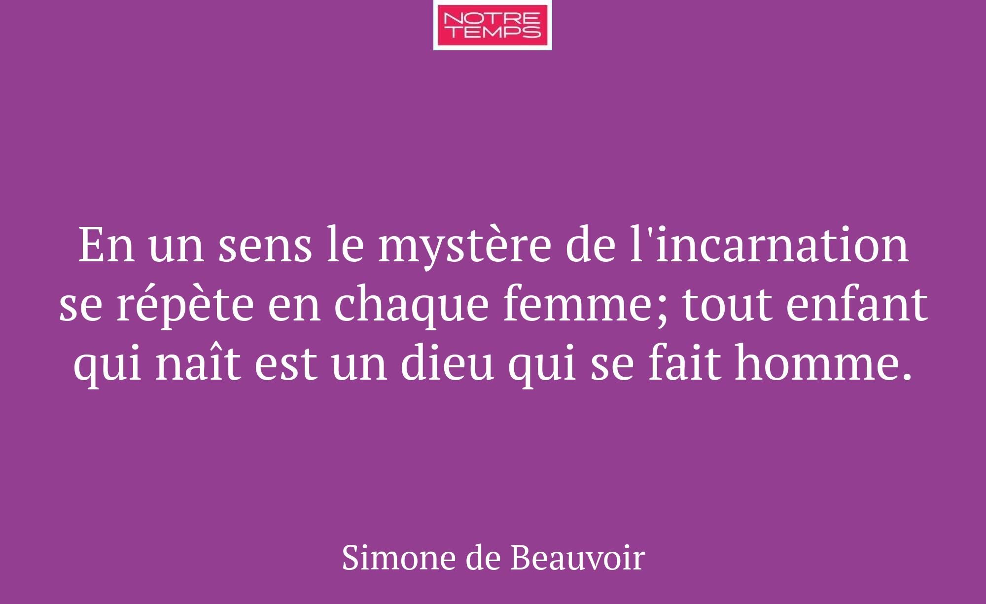 En un sens le mystère de l'incarnation se répète e...