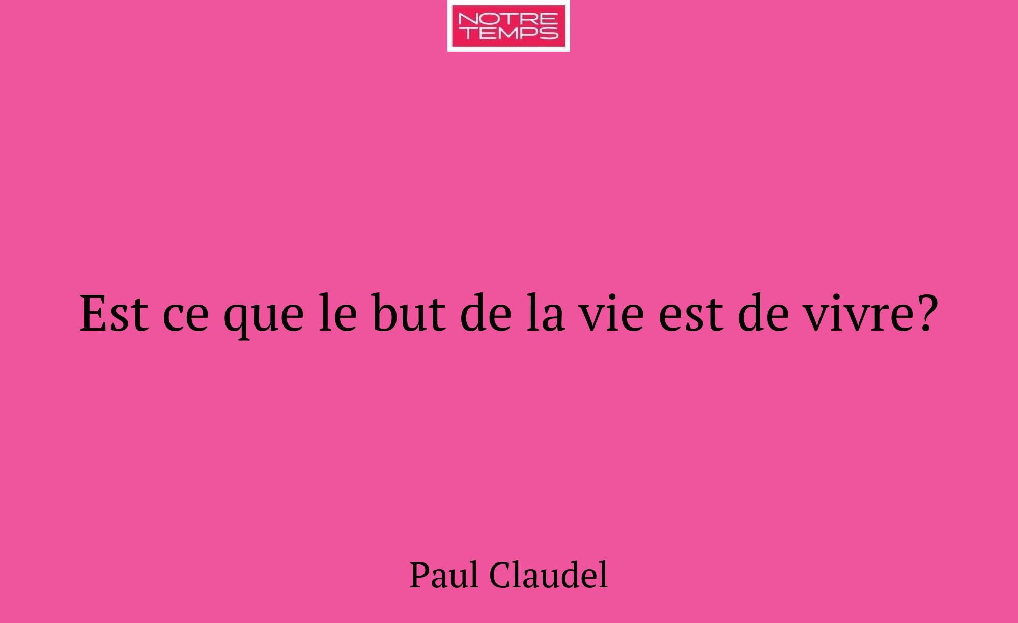 Est ce que le but de la vie est de vivre?