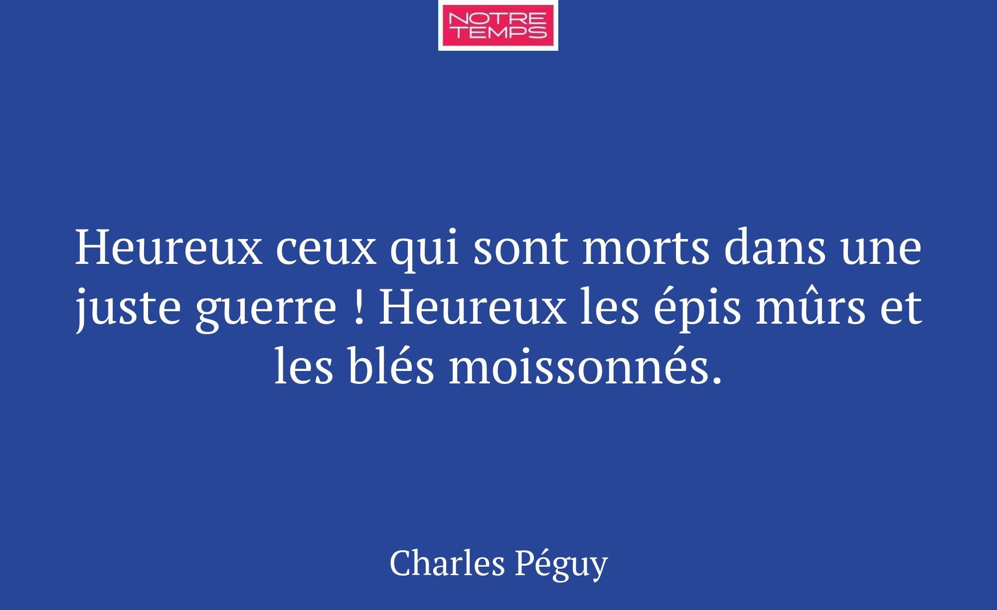 Heureux ceux qui sont morts dans une juste guerre...