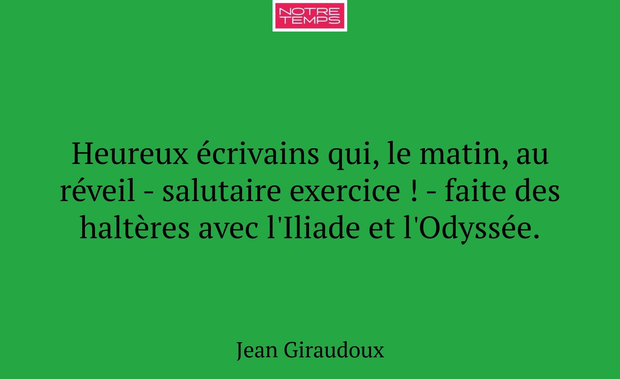 Heureux écrivains qui, le matin, au réveil - salut...