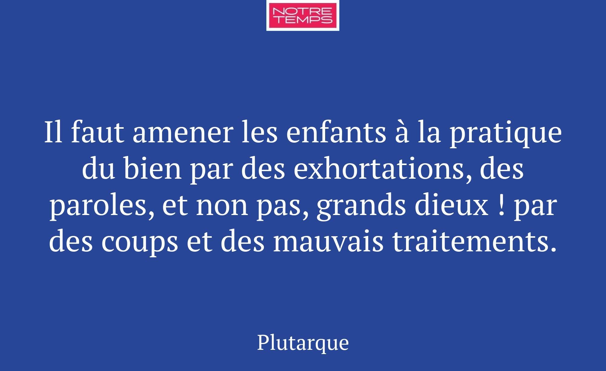 Il faut amener les enfants à la pratique du bien p...