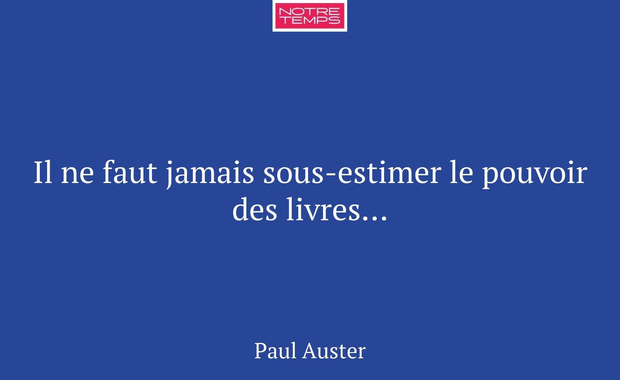 Il ne faut jamais sous-estimer le pouvoir des livr...