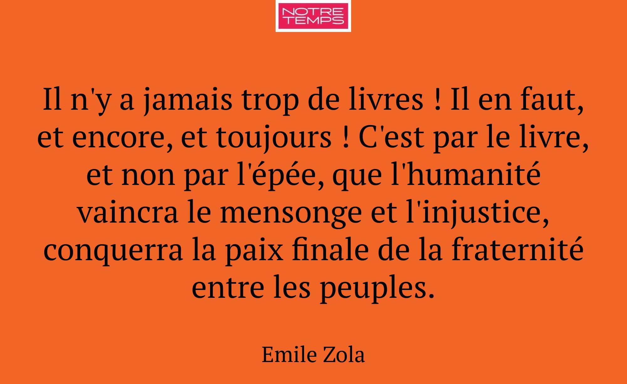 Il n'y a jamais trop de livres ! Il en faut, et en...
