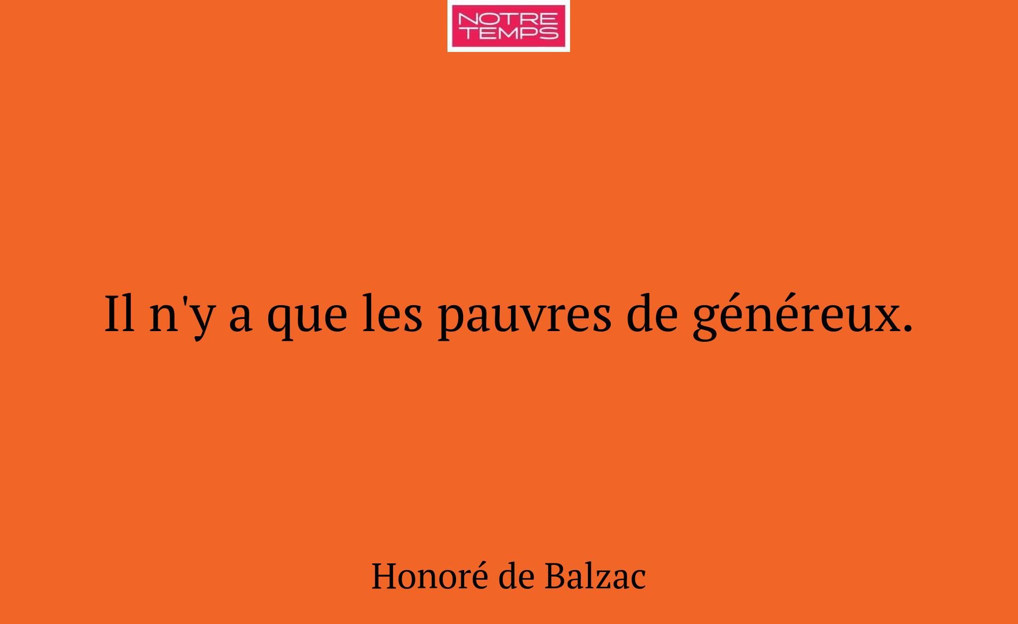 Il n'y a que les pauvres de généreux.