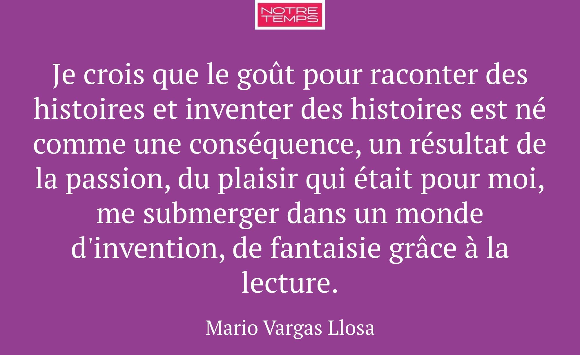 Je crois que le goût pour raconter des histoires e...