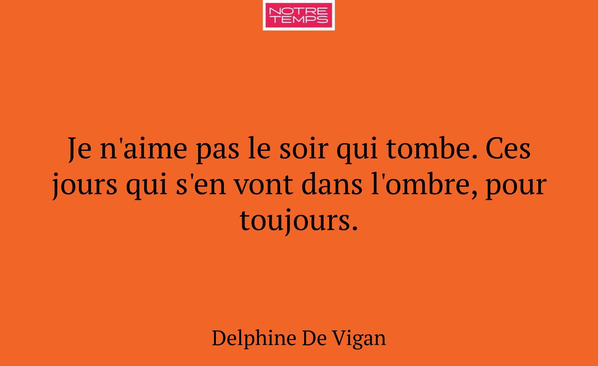 Je n'aime pas le soir qui tombe. Ces jours qui s'e...