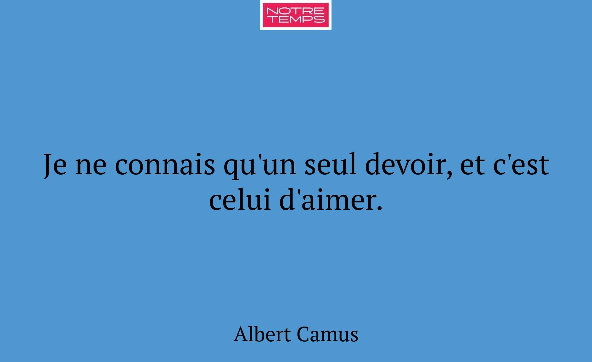 Je ne connais qu'un seul devoir, et c'est celui d'...