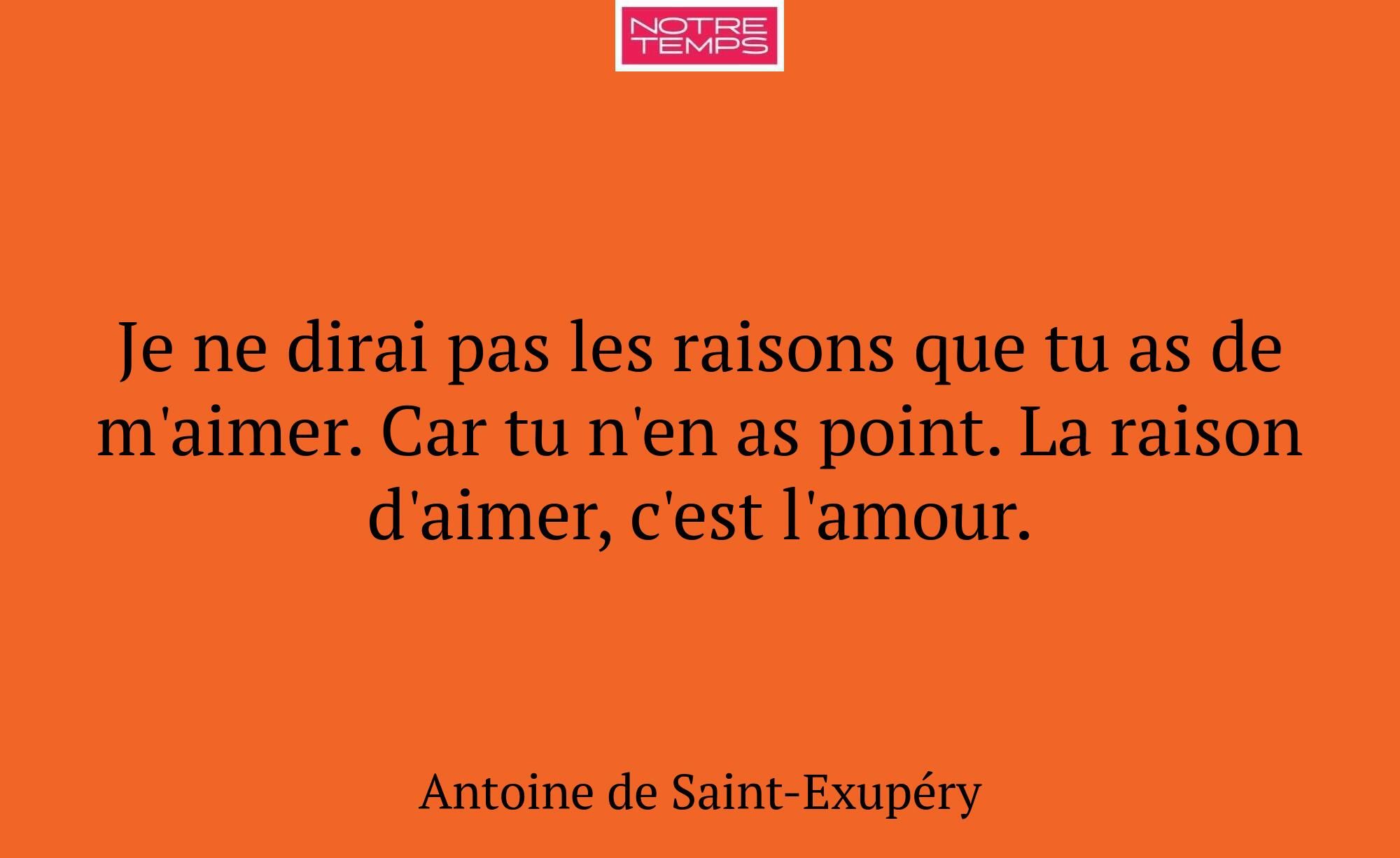 Je ne dirai pas les raisons que tu as de m'aimer....