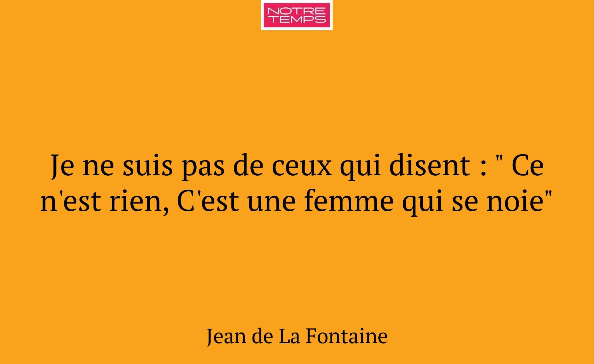 Je ne suis pas de ceux qui disent : " Ce n'est rie...