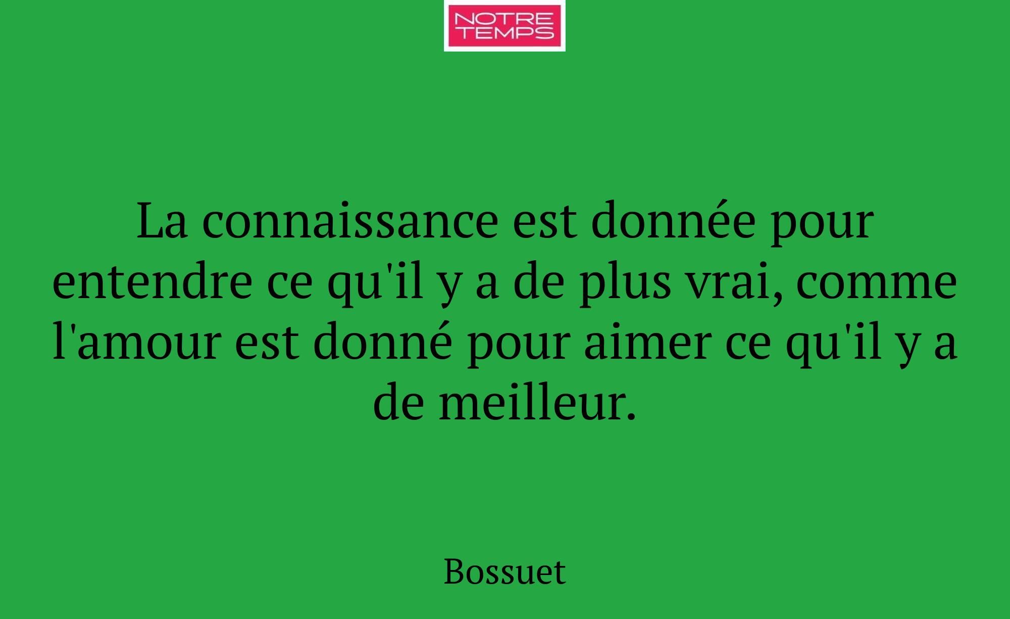 La connaissance est donnée pour entendre ce qu'il...