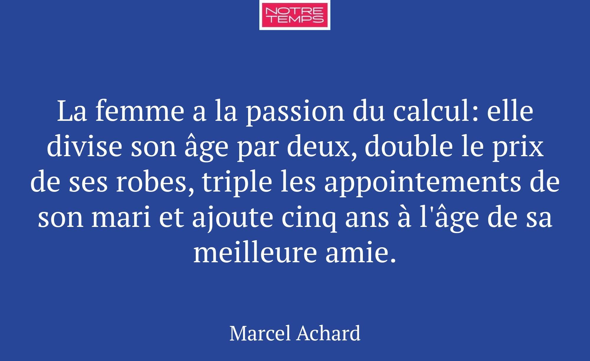 La femme a la passion du calcul: elle divise son â...