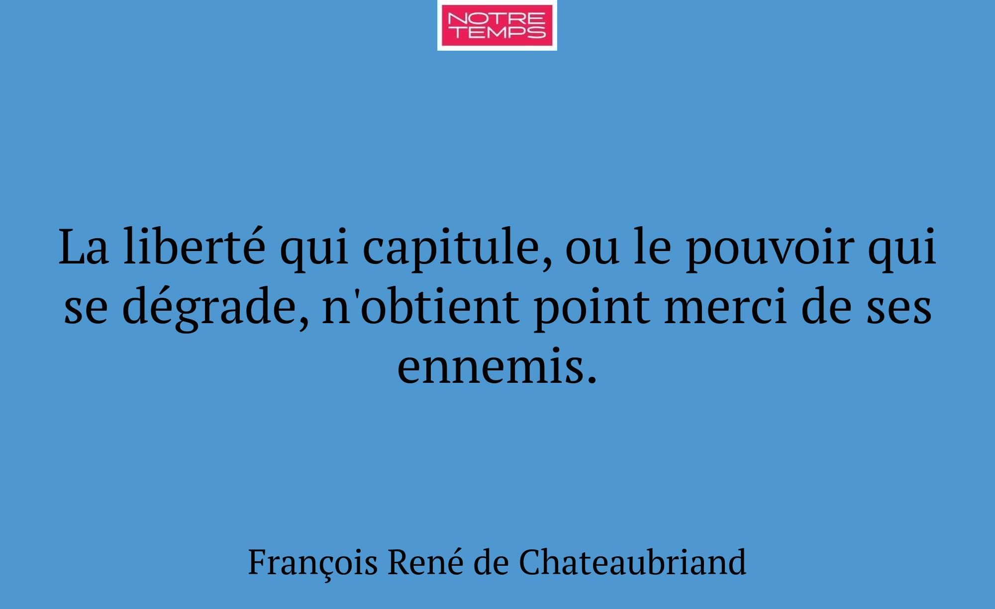 La liberté qui capitule, ou le pouvoir qui se dégr...