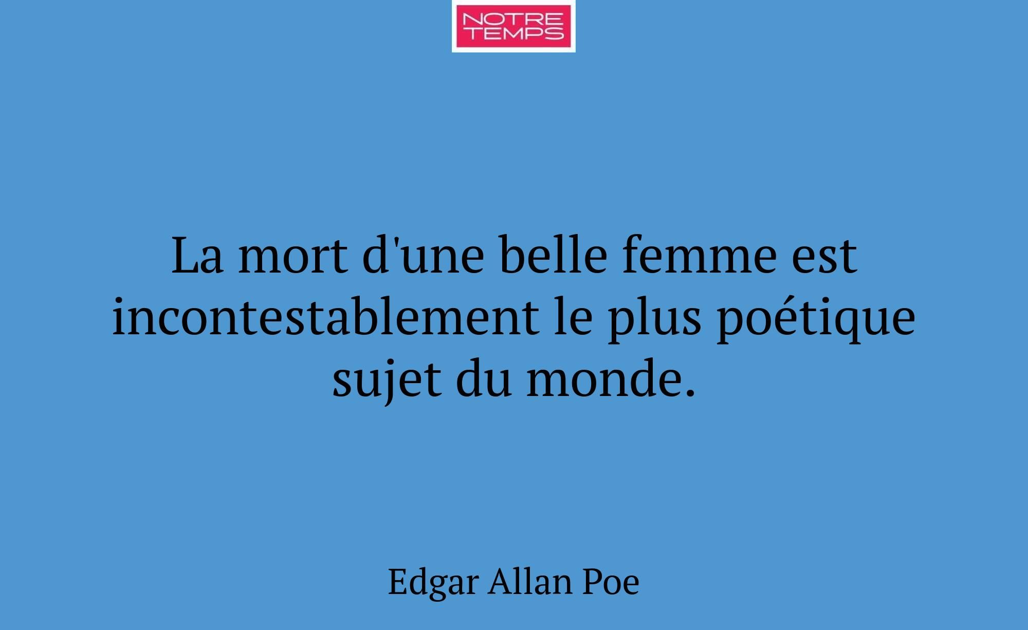 La mort d'une belle femme est incontestablement le...