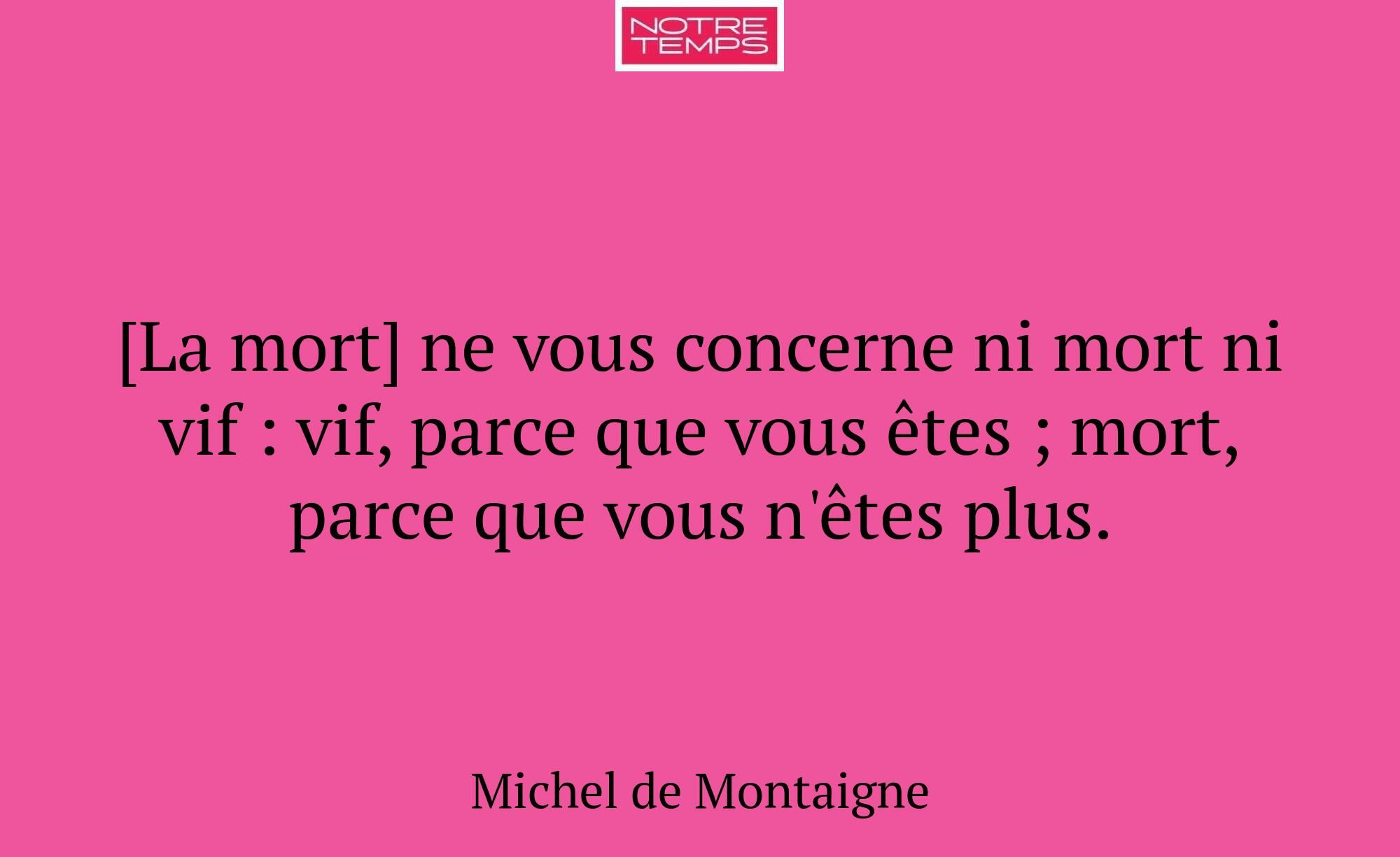 [La mort] ne vous concerne ni mort ni vif : vif, p...