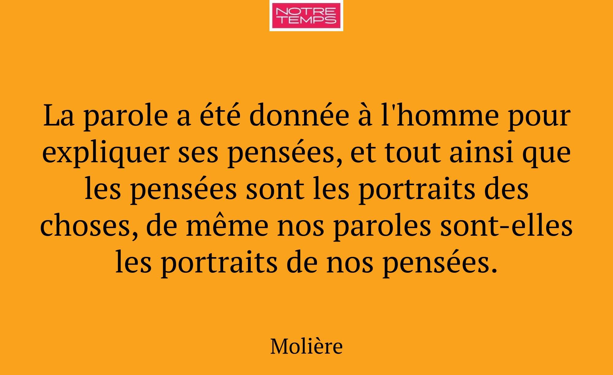 La parole a été donnée à l'homme pour expliquer se...