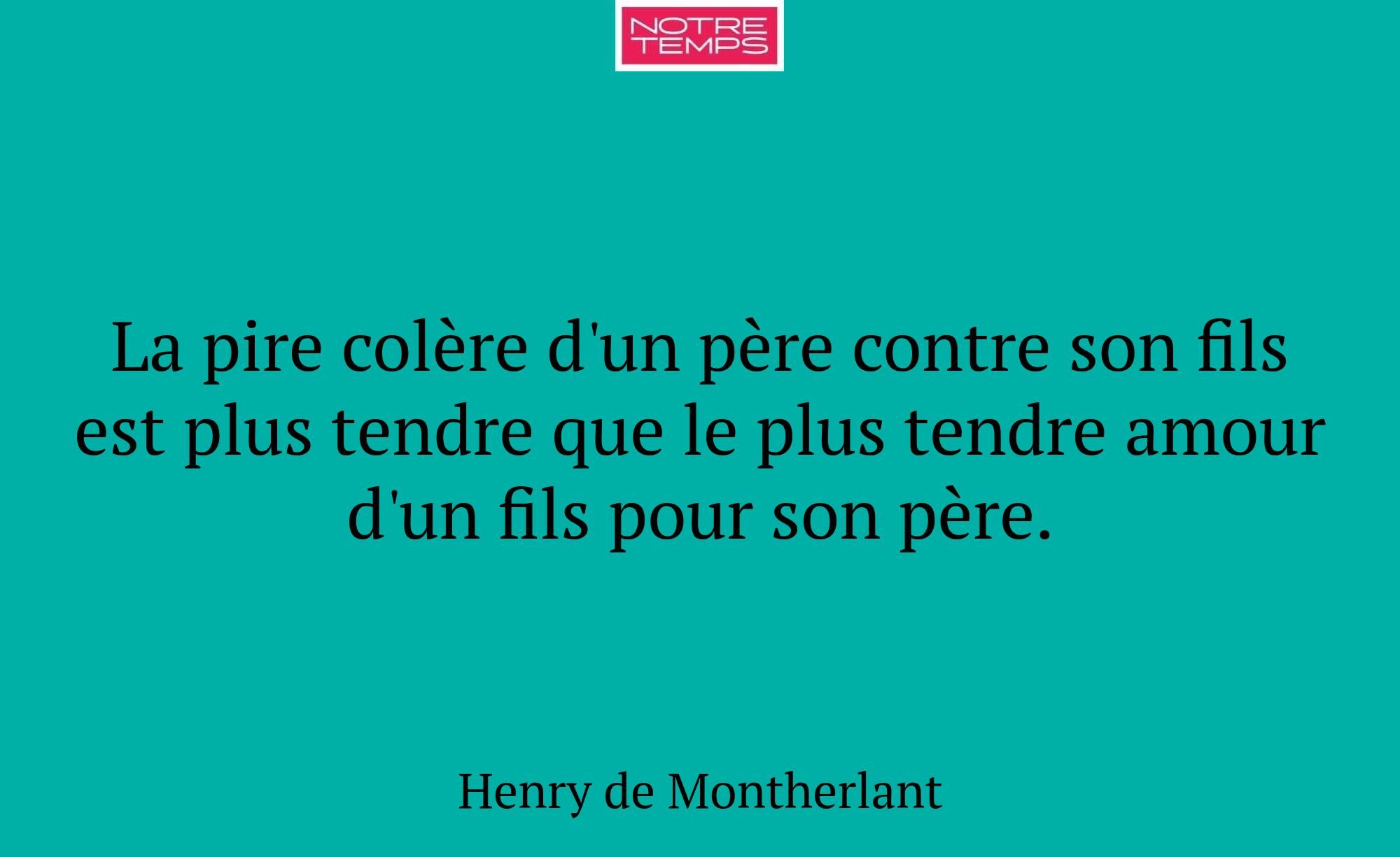La pire colère d'un père contre son fils est plus...