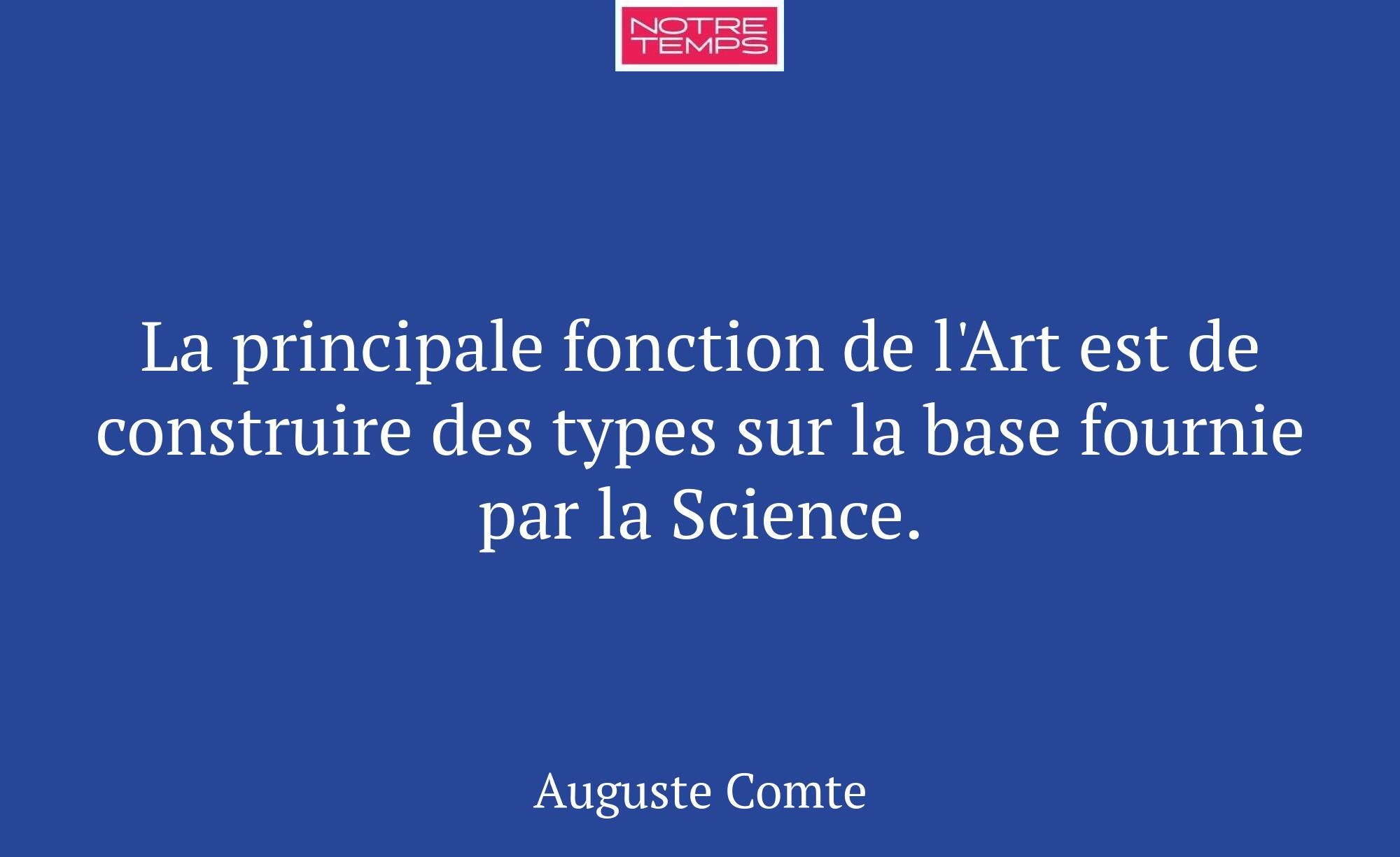 La principale fonction de l'Art est de construire...