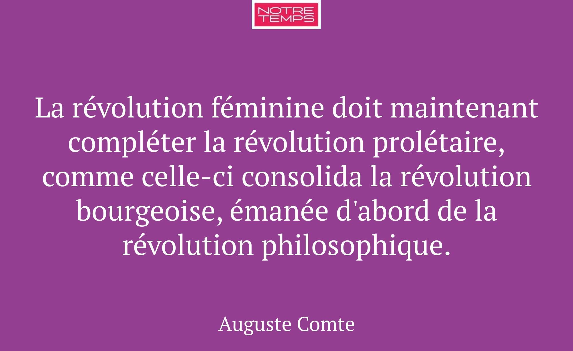 La révolution féminine doit maintenant compléter l...