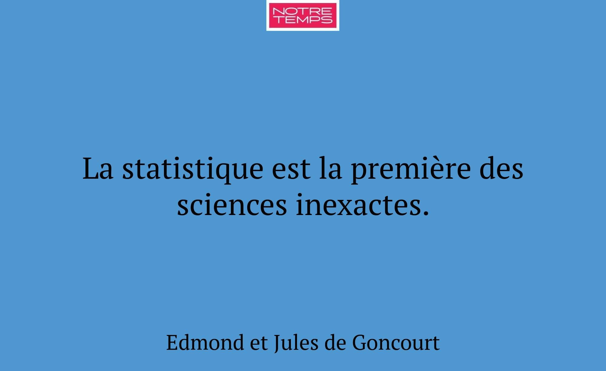 La statistique est la première des sciences inexac...