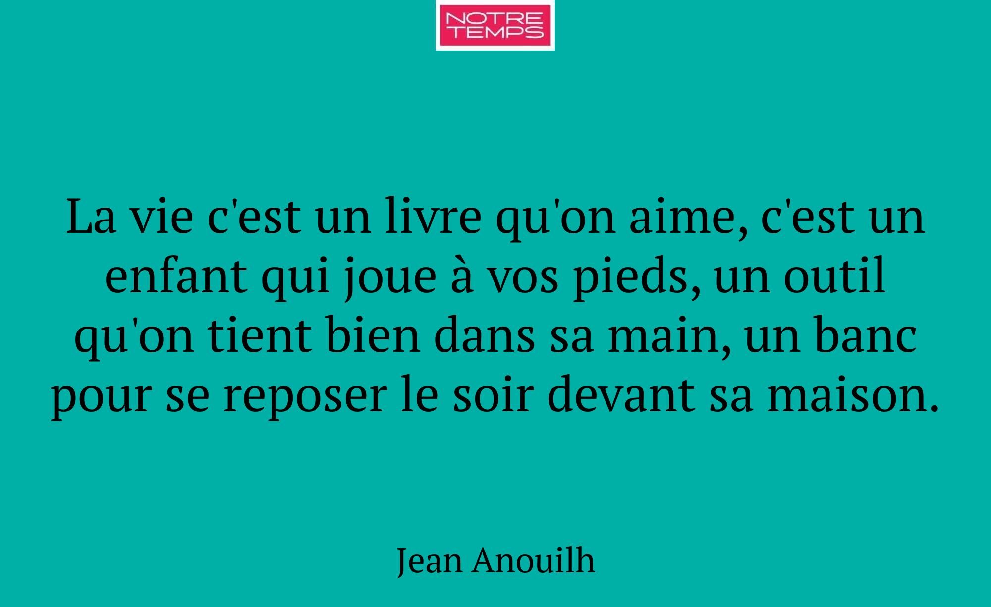 La vie c'est un livre qu'on aime, c'est un enfant...