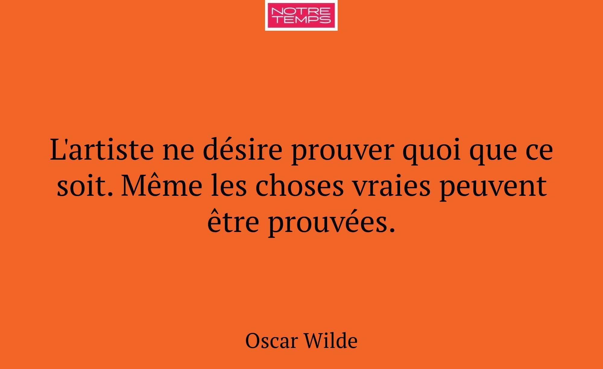 L'artiste ne désire prouver quoi que ce soit. Même...