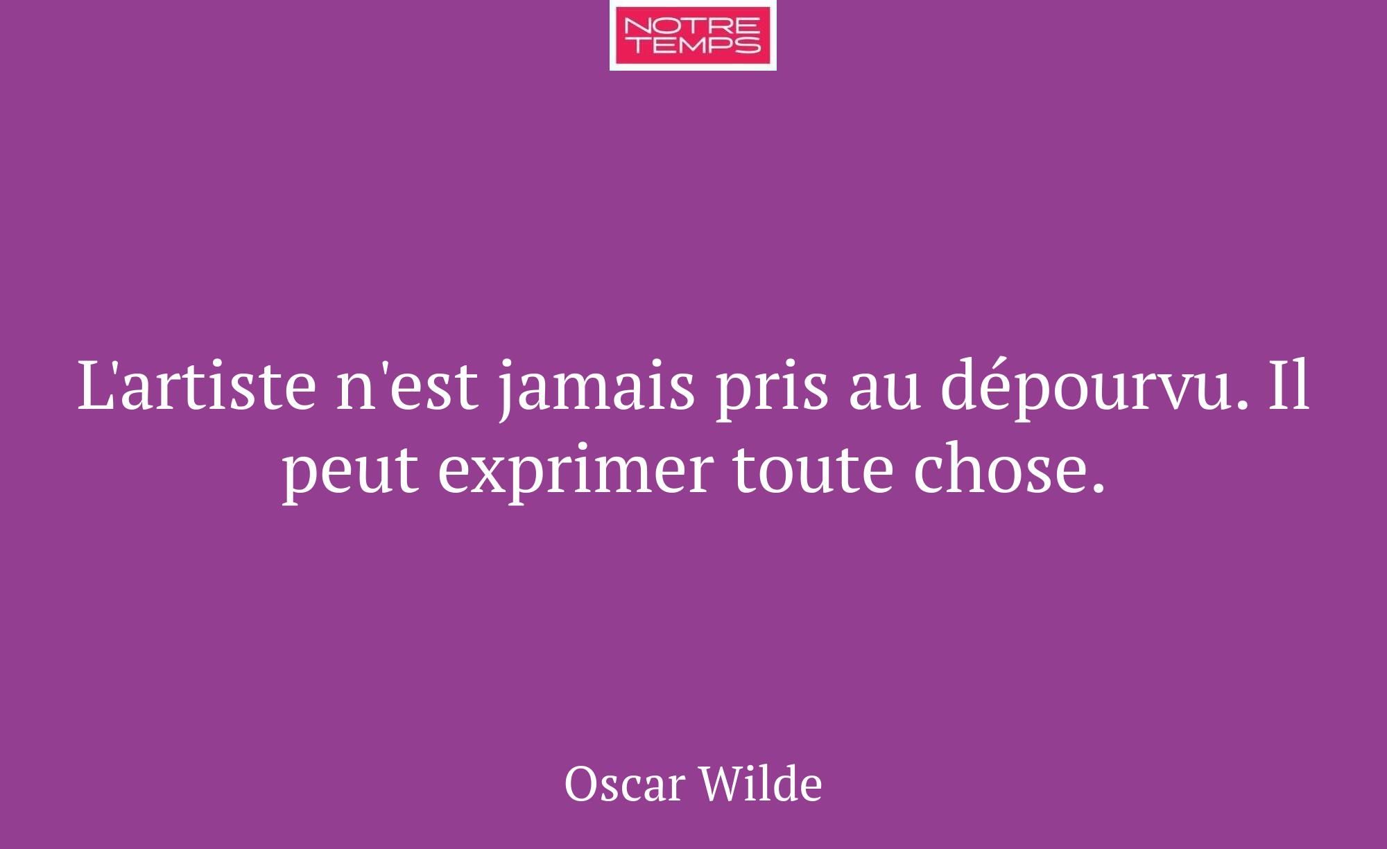 L'artiste n'est jamais pris au dépourvu. Il peut e...