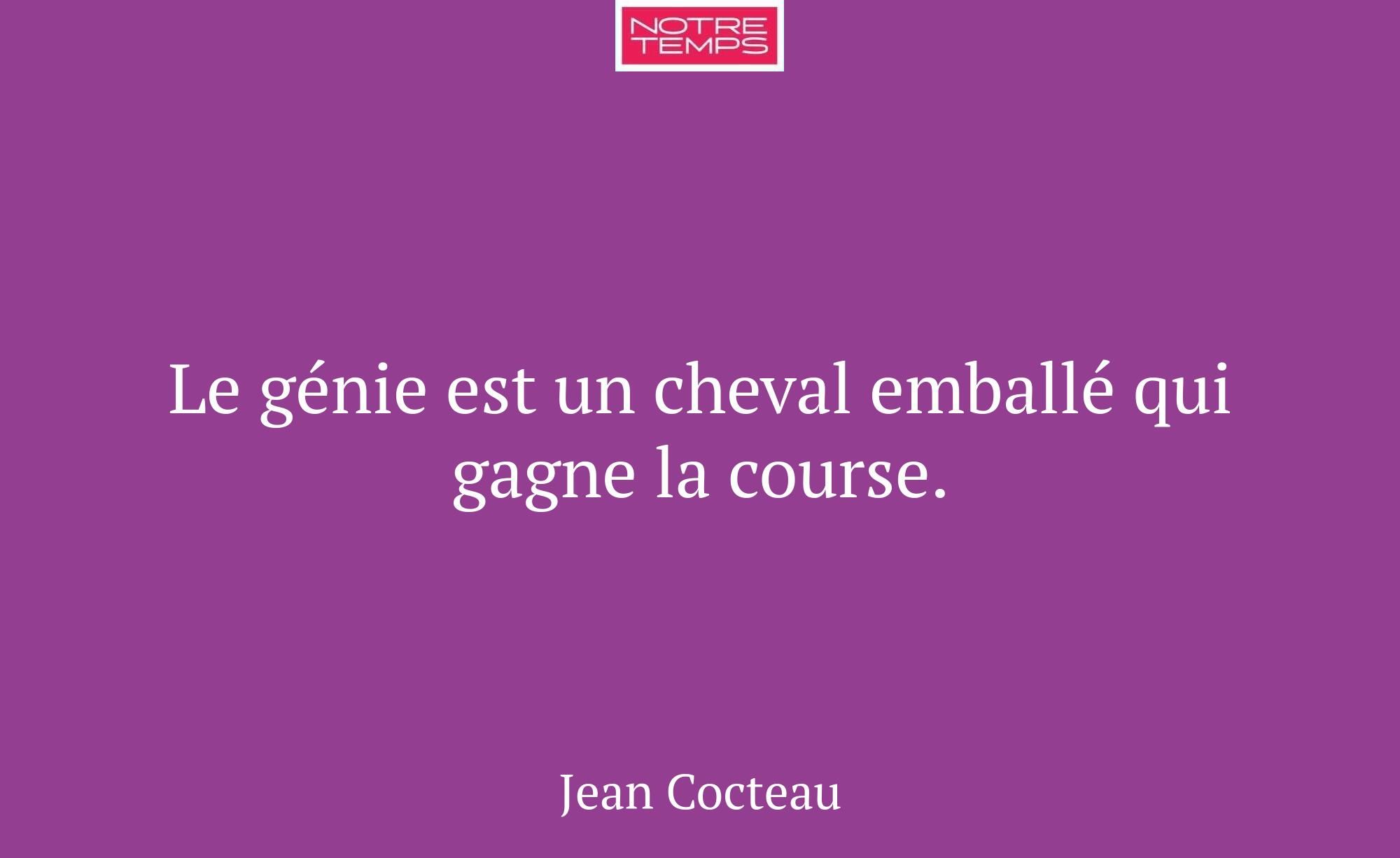 Le génie est un cheval emballé qui gagne la course...