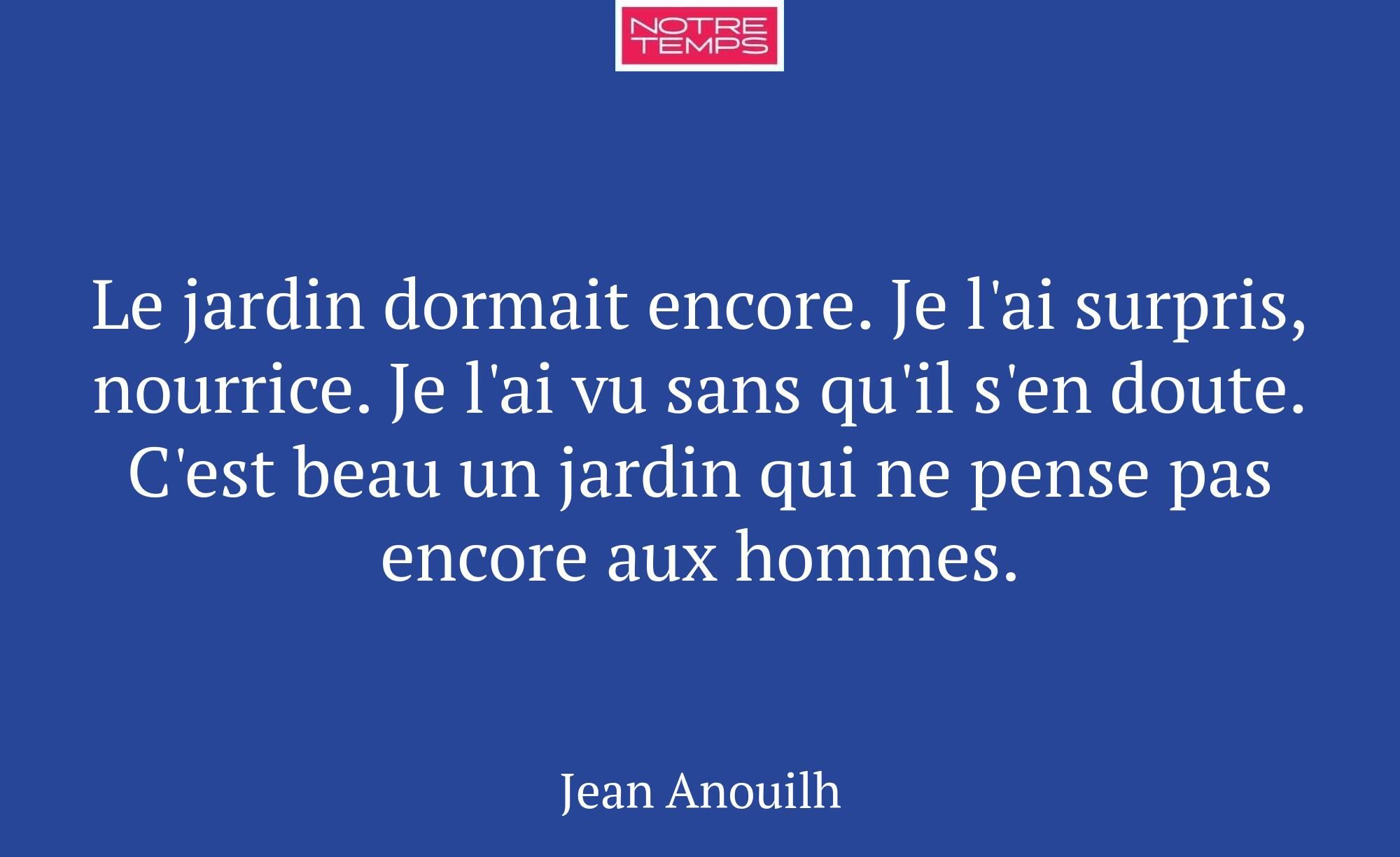 Le jardin dormait encore. Je l'ai surpris, nourric...
