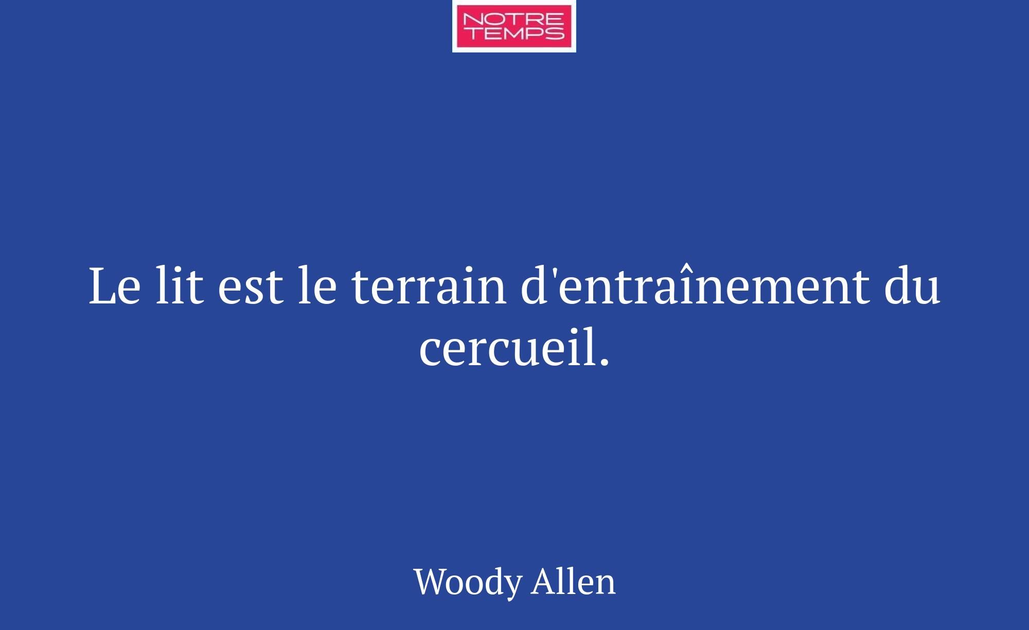 Le lit est le terrain d'entraînement du cercueil.