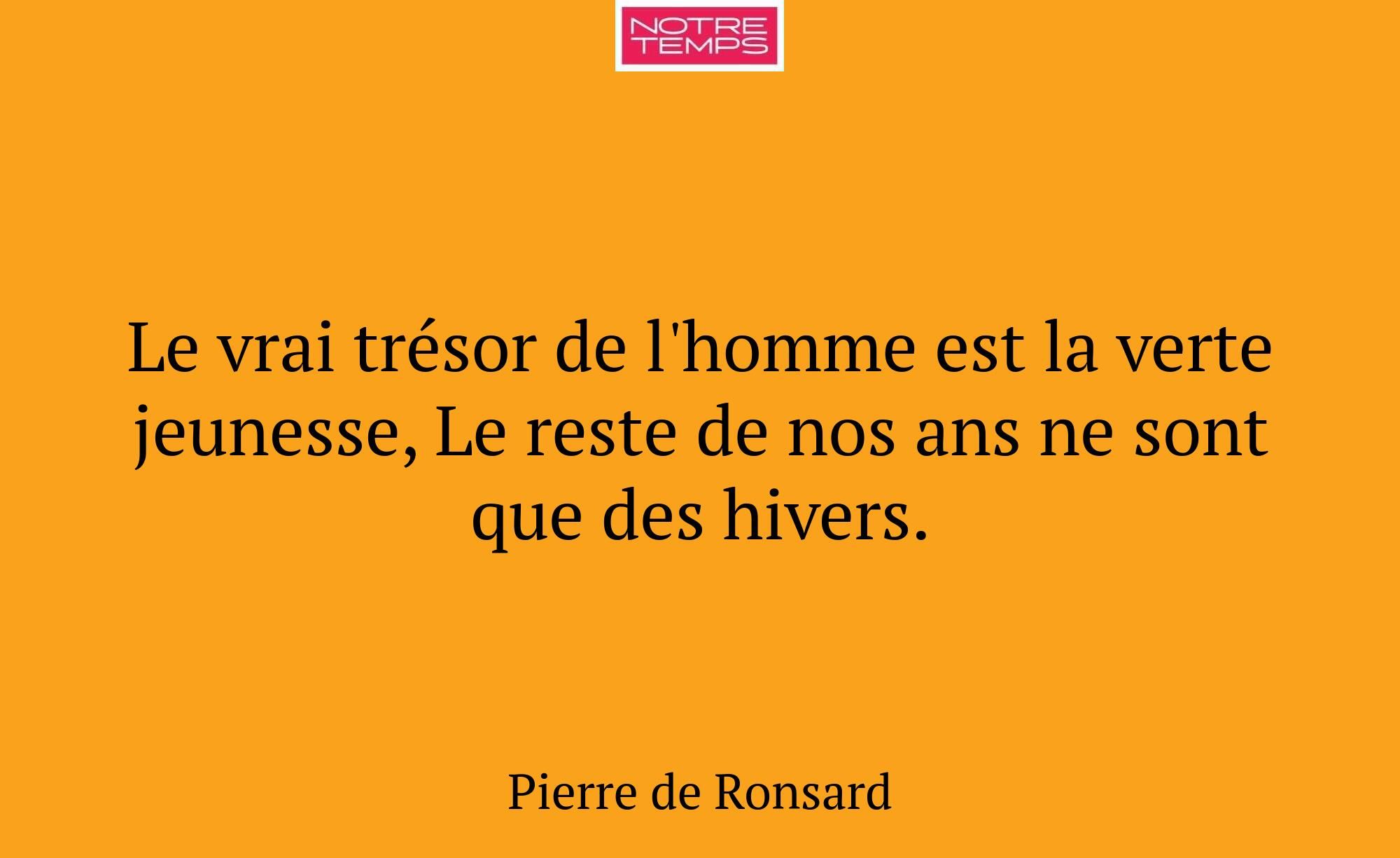 Le vrai trésor de l'homme est la verte jeunesse, L...