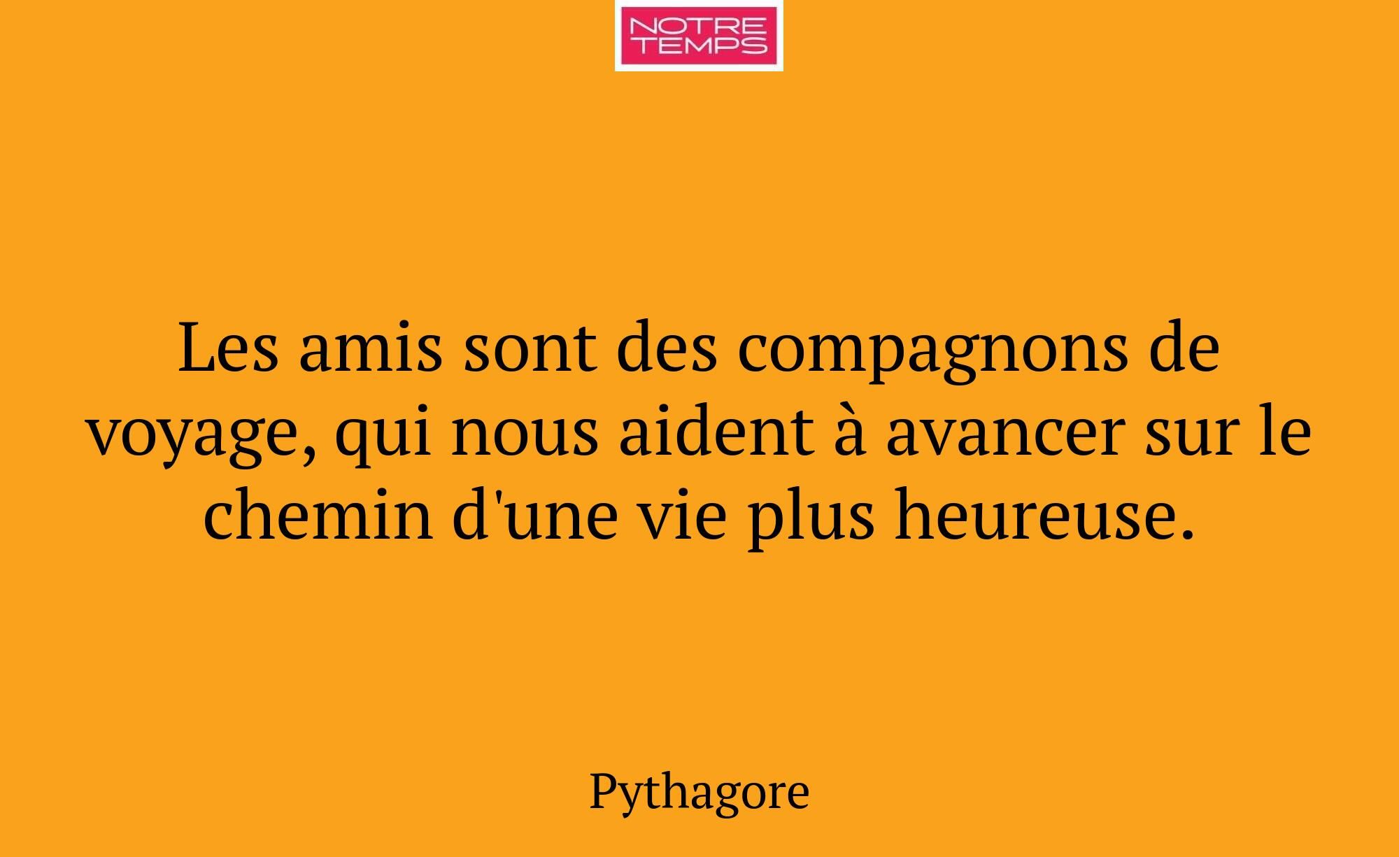 Les amis sont des compagnons de voyage, qui nous a...