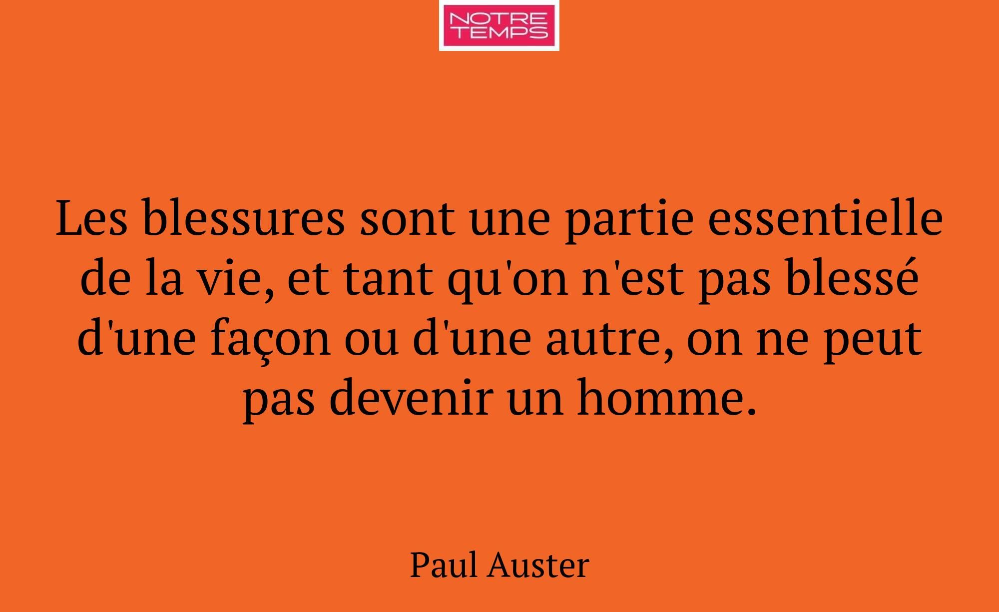 Les blessures sont une partie essentielle de la vi...