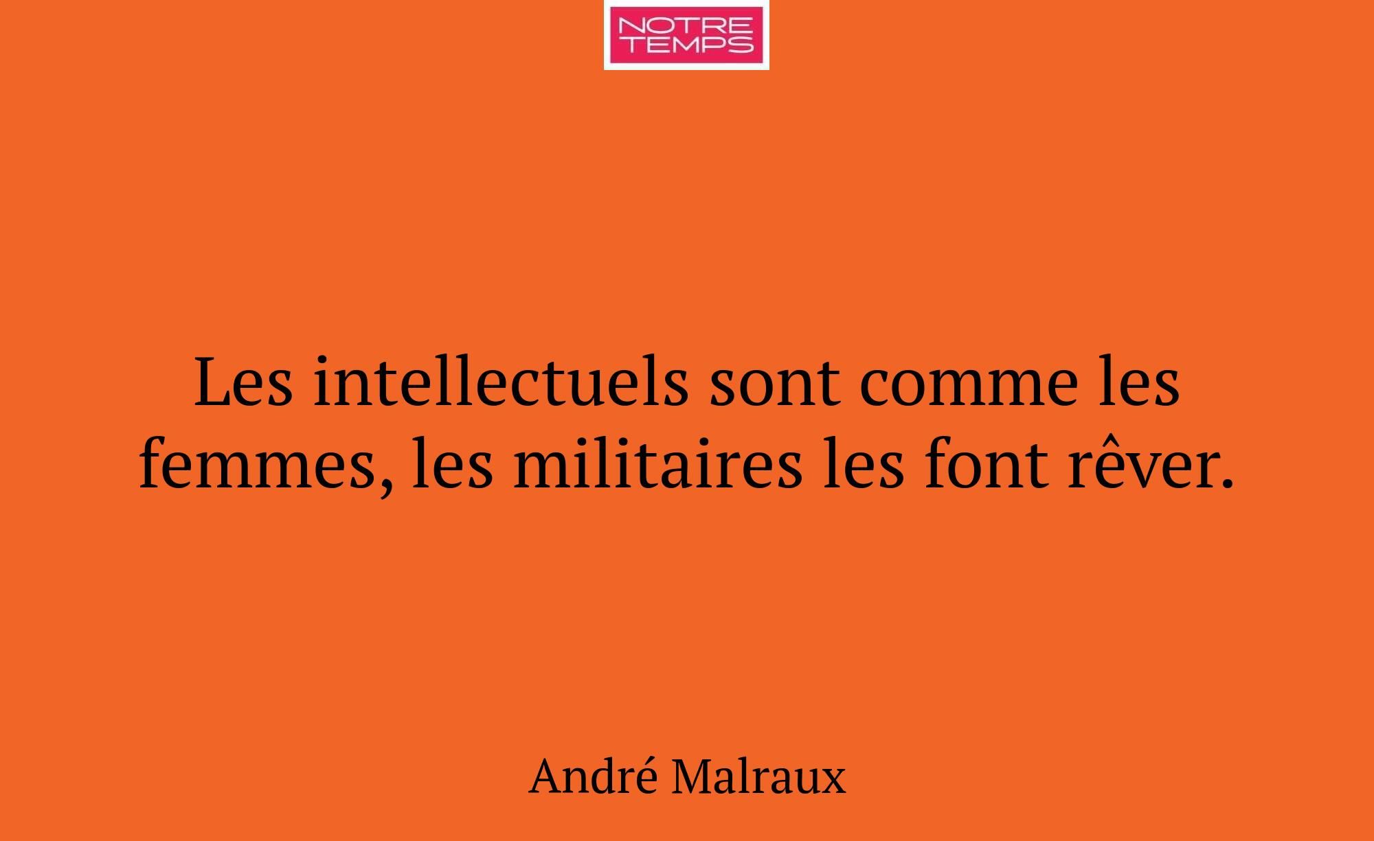 Les intellectuels sont comme les femmes, les milit...