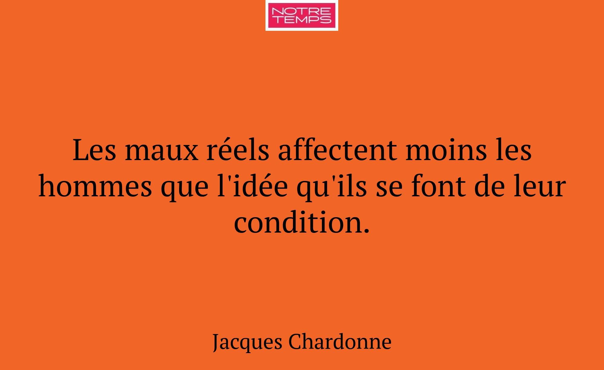 Les maux réels affectent moins les hommes que l'id...