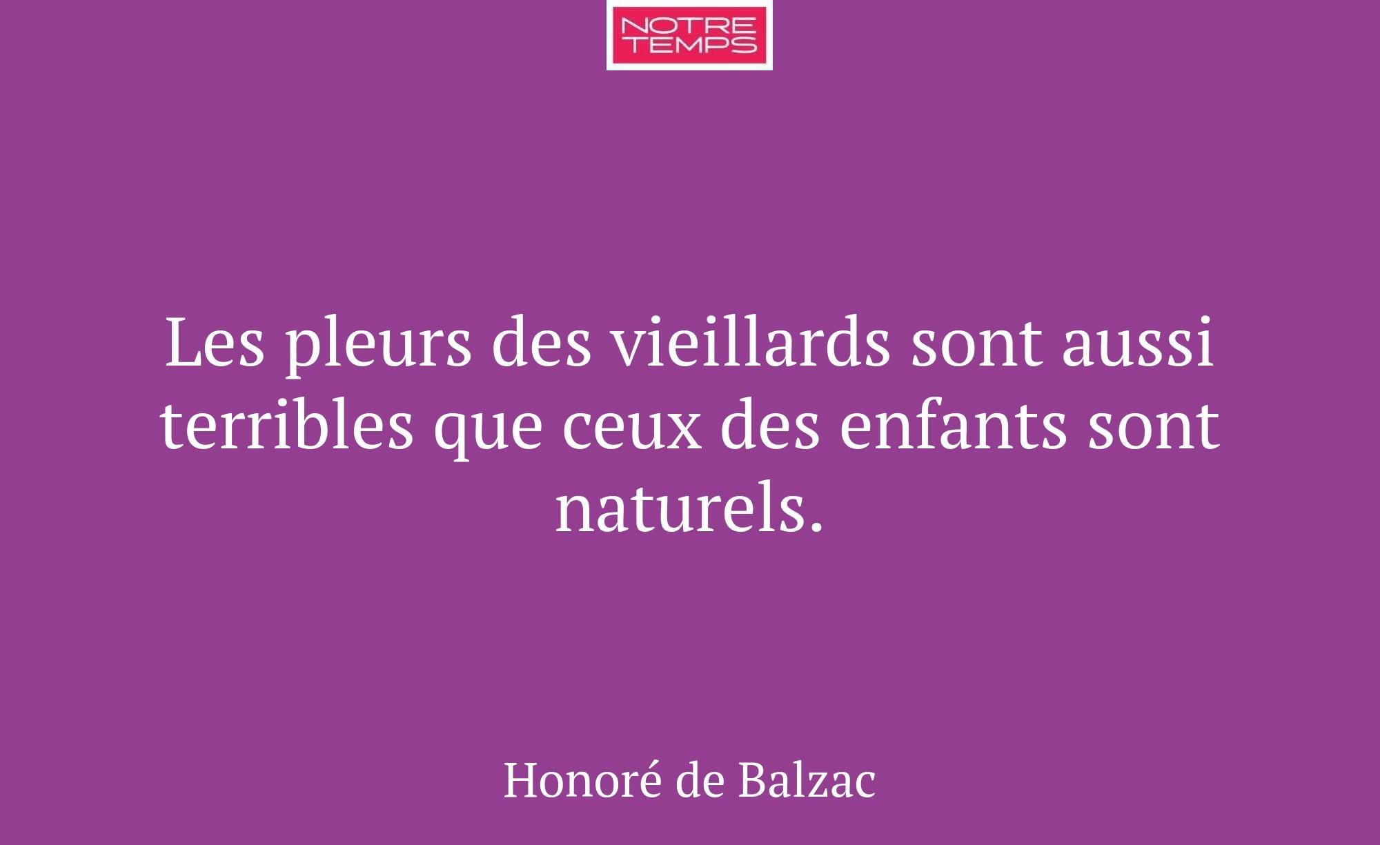 Les pleurs des vieillards sont aussi terribles que...