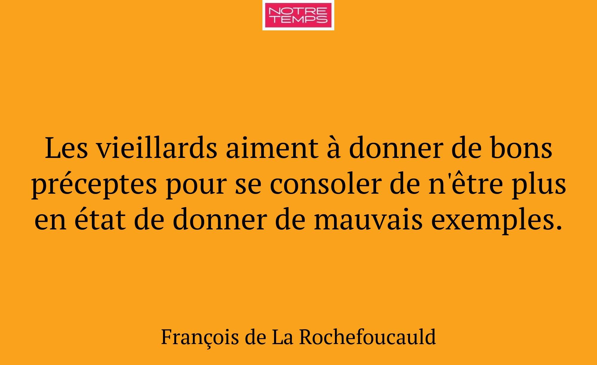 Les vieillards aiment à donner de bons préceptes p...
