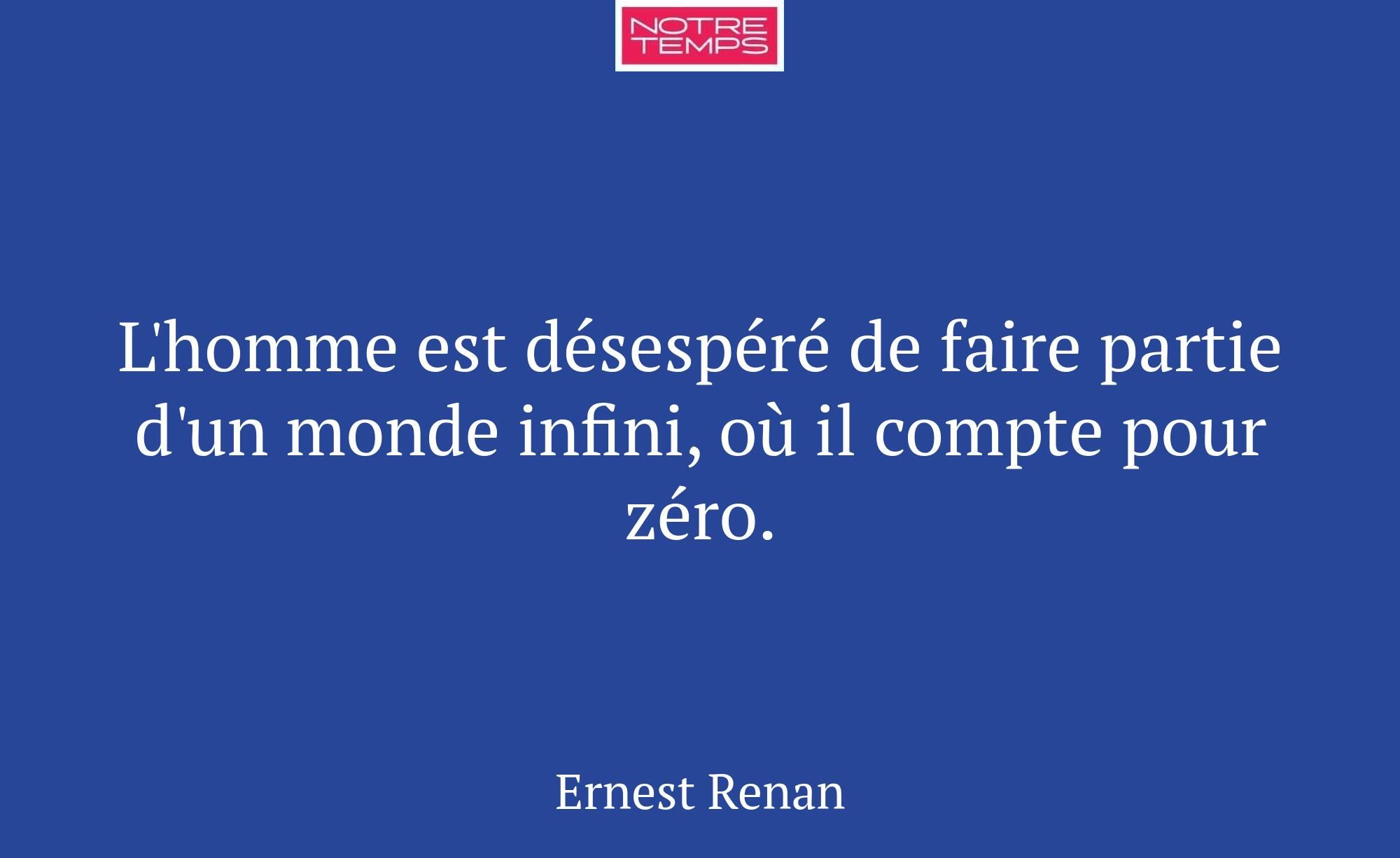 L'homme est désespéré de faire partie d'un monde i...
