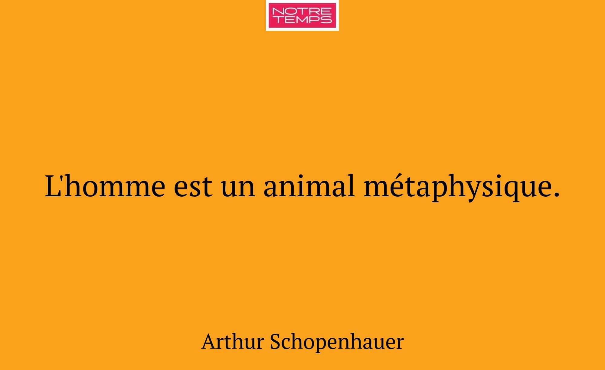 L'homme est un animal métaphysique.