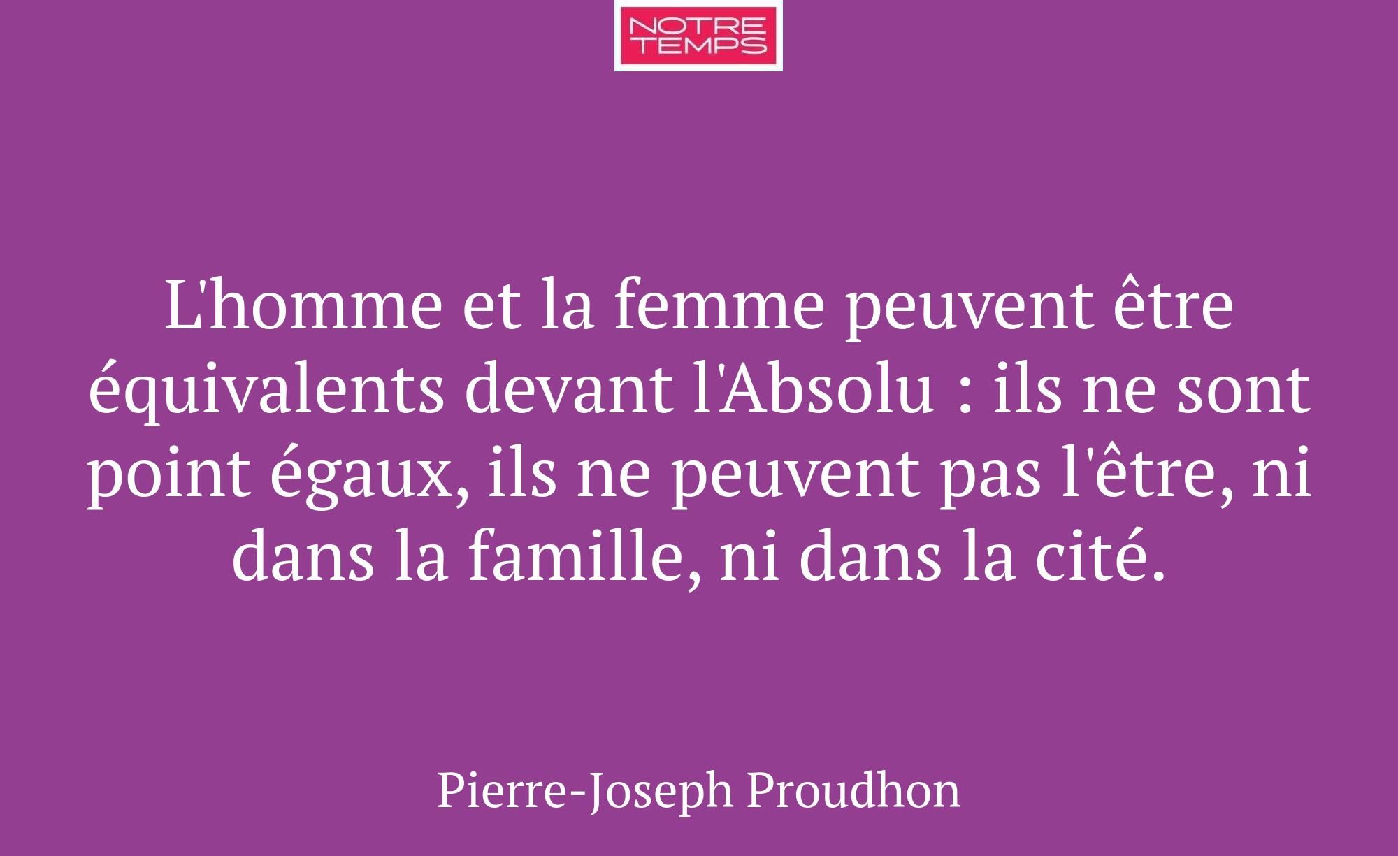 L'homme et la femme peuvent être équivalents devan...