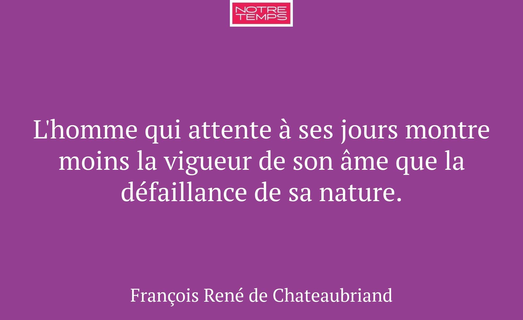 L'homme qui attente à ses jours montre moins la vi...
