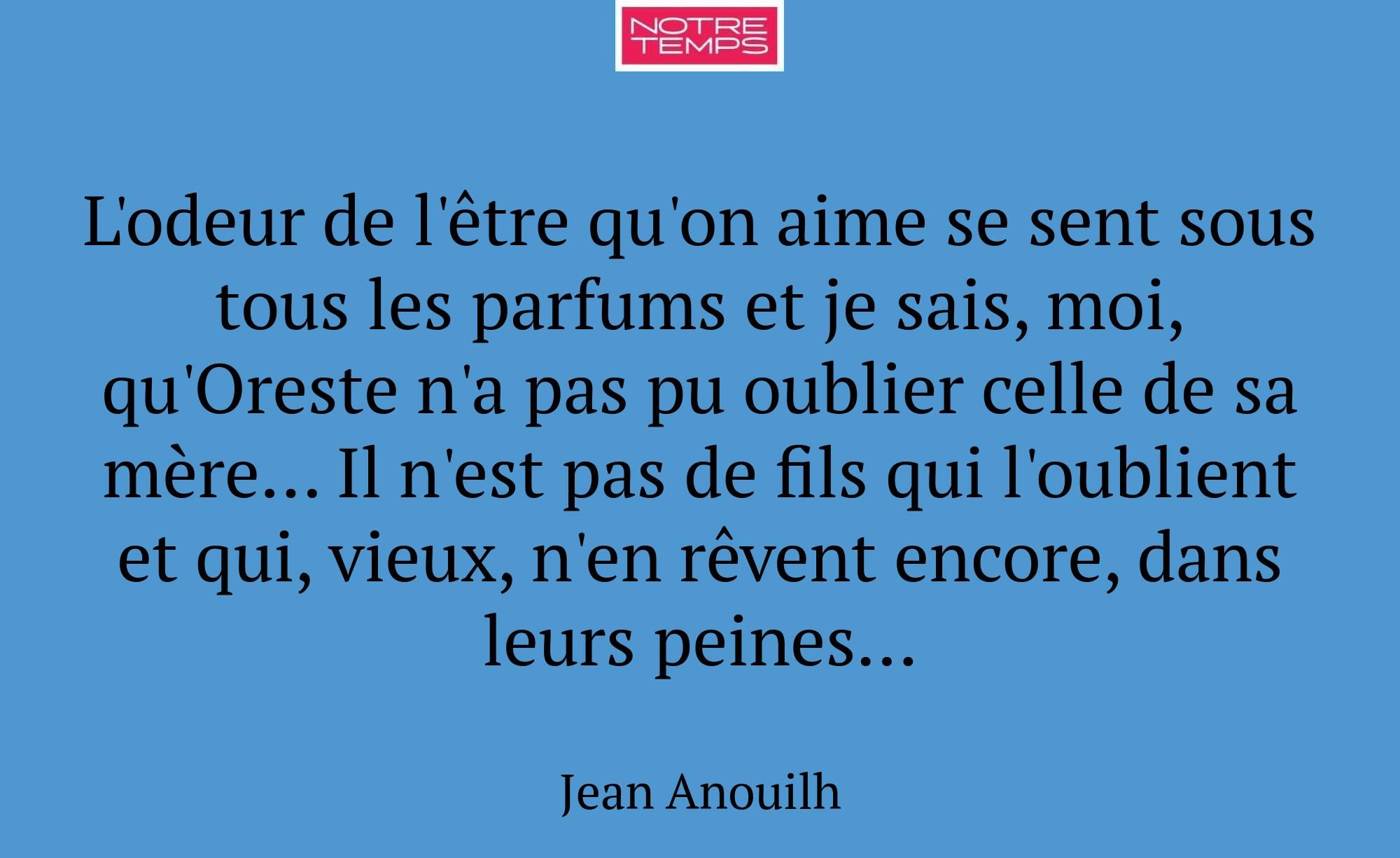 L'odeur de l'être qu'on aime se sent sous tous les...