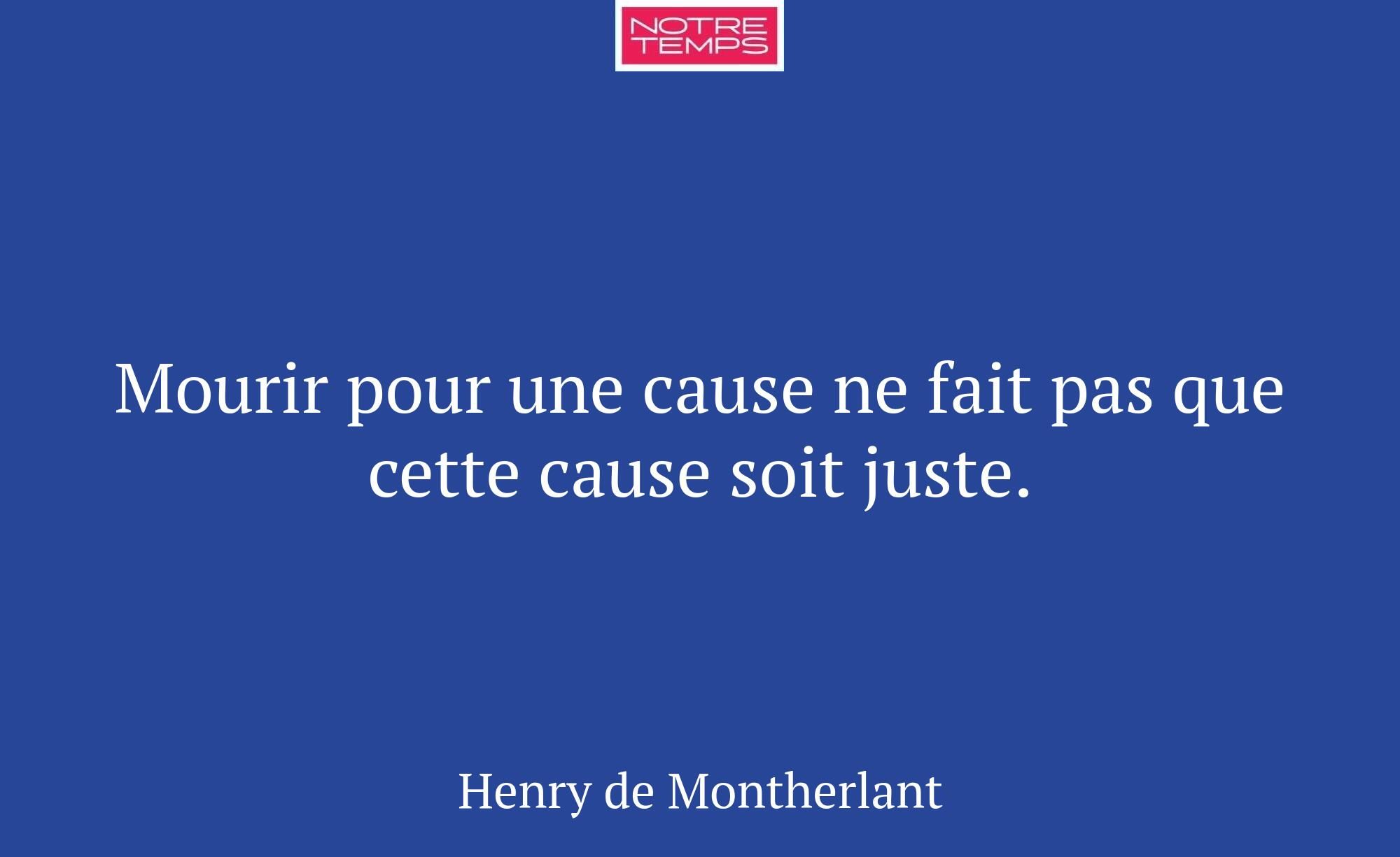 Mourir pour une cause ne fait pas que cette cause...