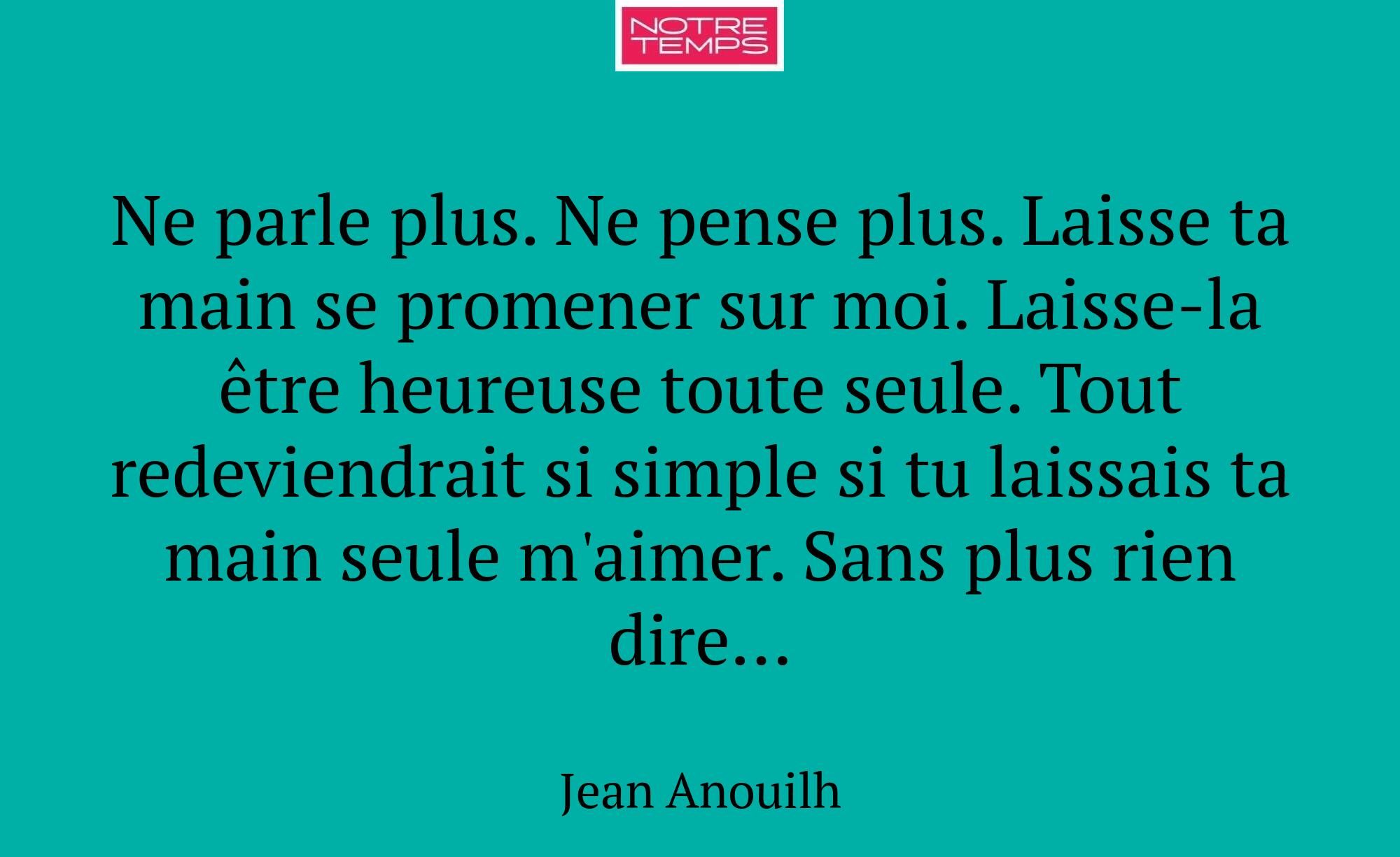 Ne parle plus. Ne pense plus. Laisse ta main se pr...