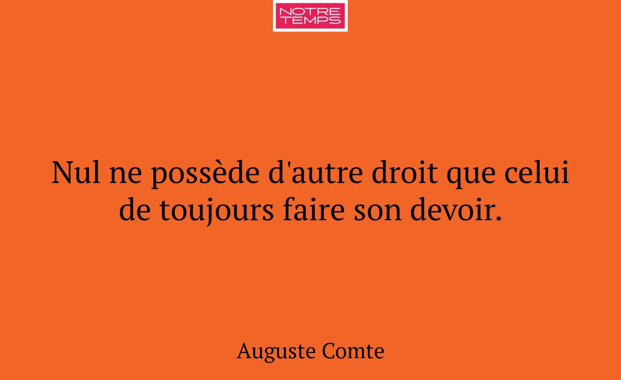 Nul ne possède d'autre droit que celui de toujours...