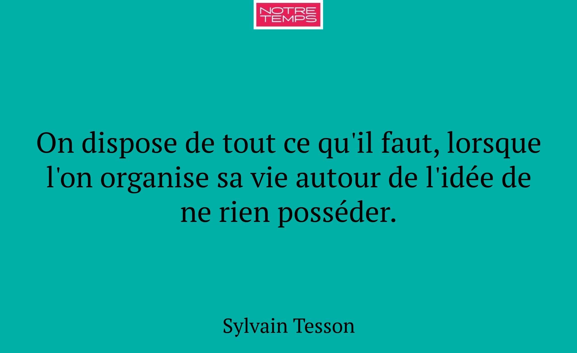 On dispose de tout ce qu'il faut, lorsque l'on org...