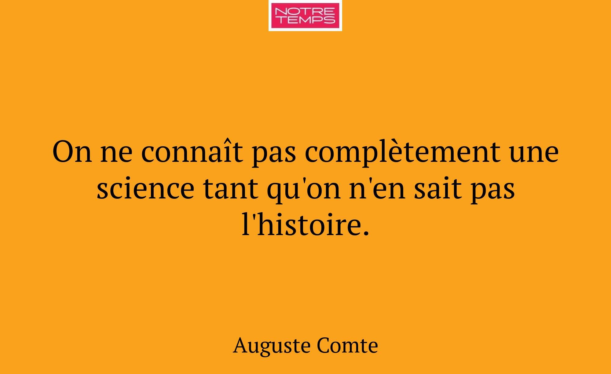 On ne connaît pas complètement une science tant qu...