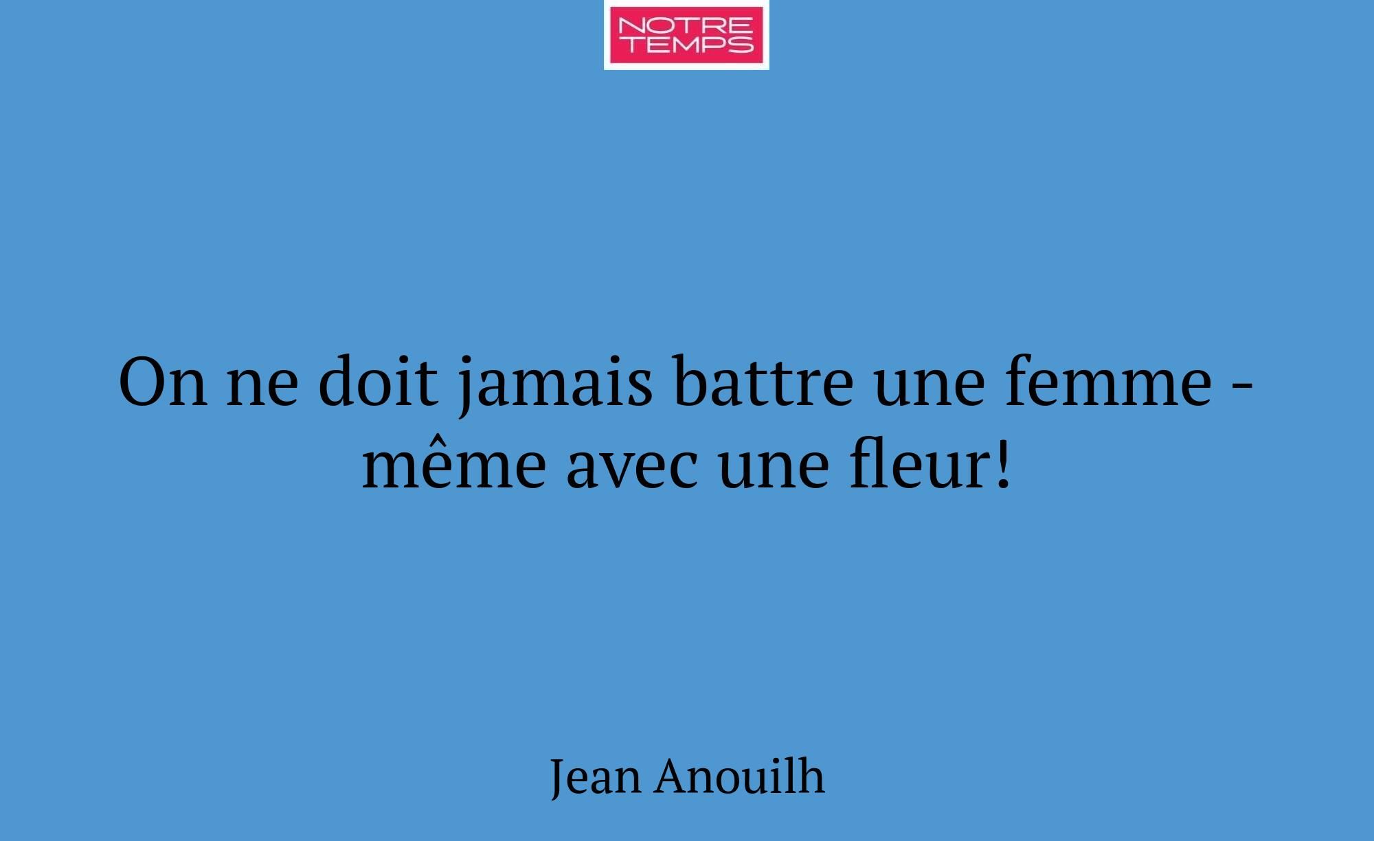 On ne doit jamais battre une femme - même avec une...
