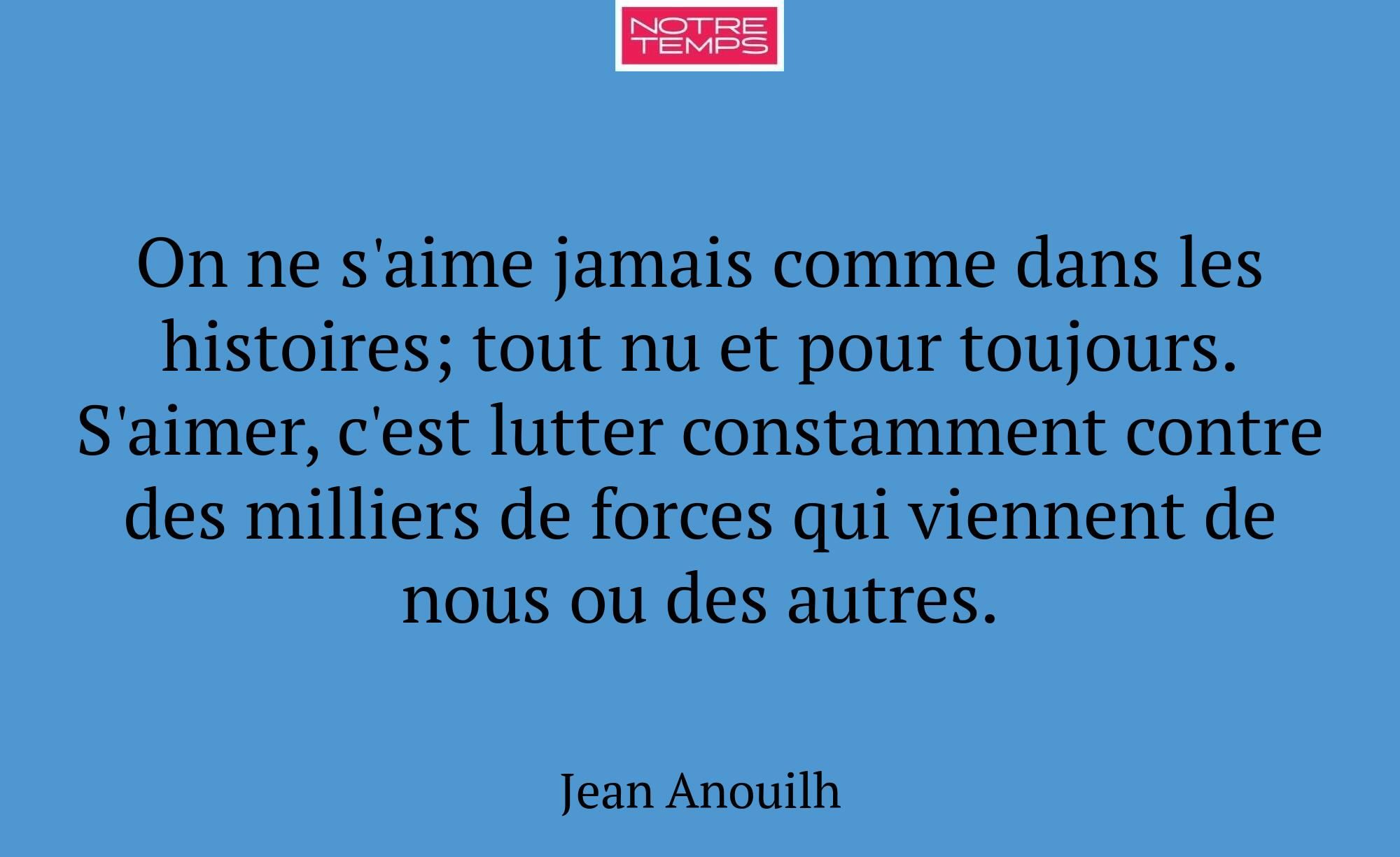 On ne s'aime jamais comme dans les histoires; tout...