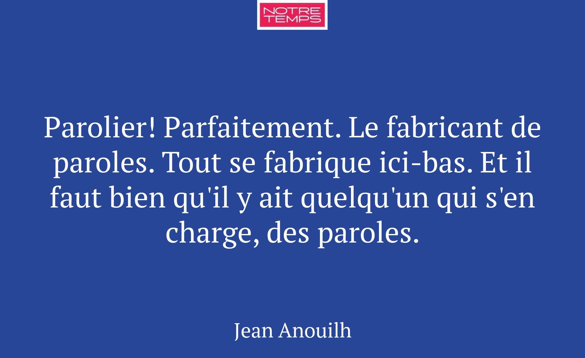 Parolier! Parfaitement. Le fabricant de paroles. T...